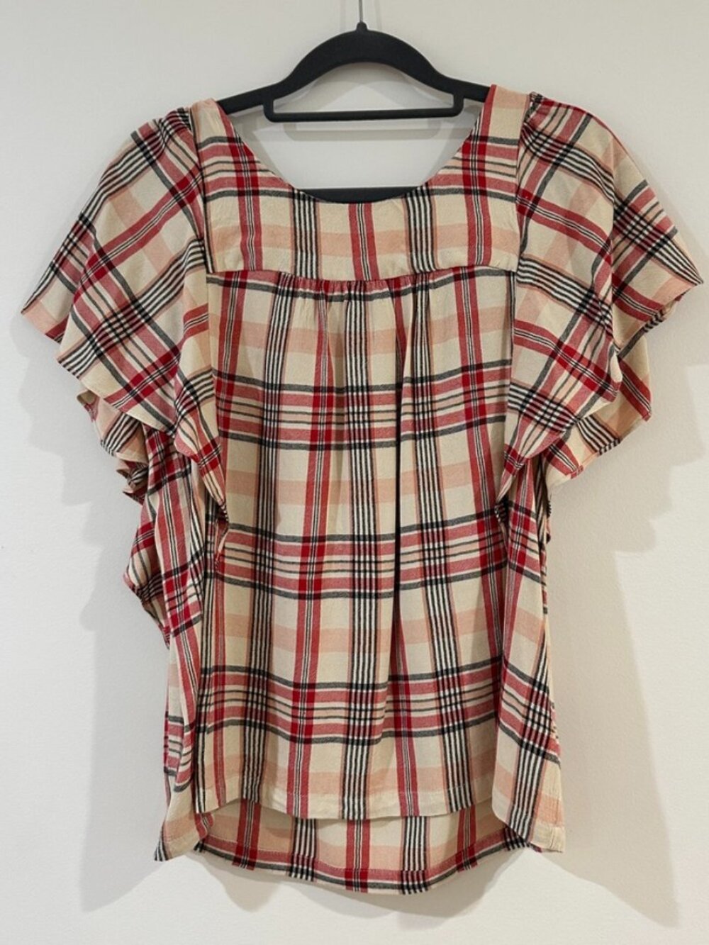 Maeve for Anthropologie Plaid blouse size small